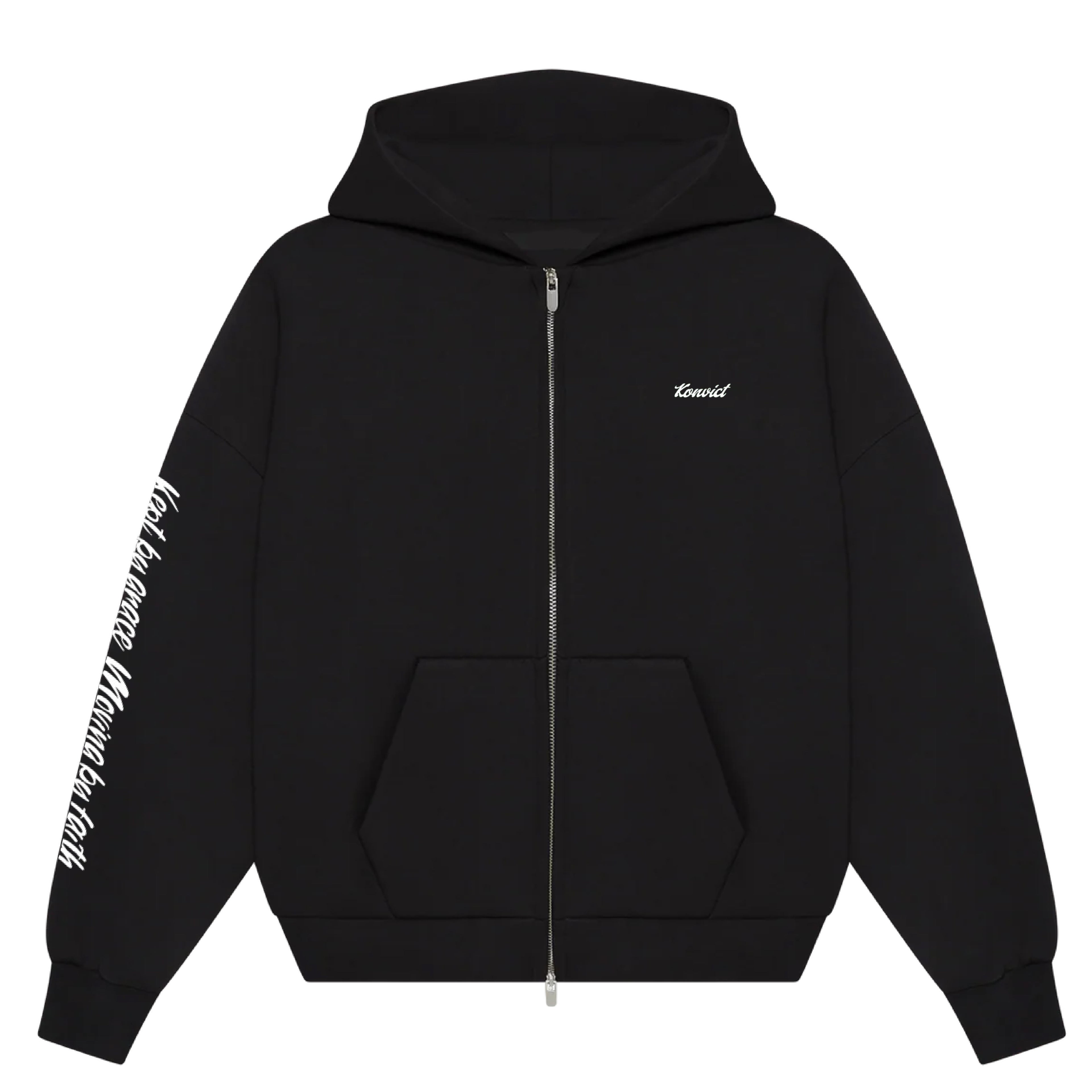 Black Graffiti Zip-up hoodie