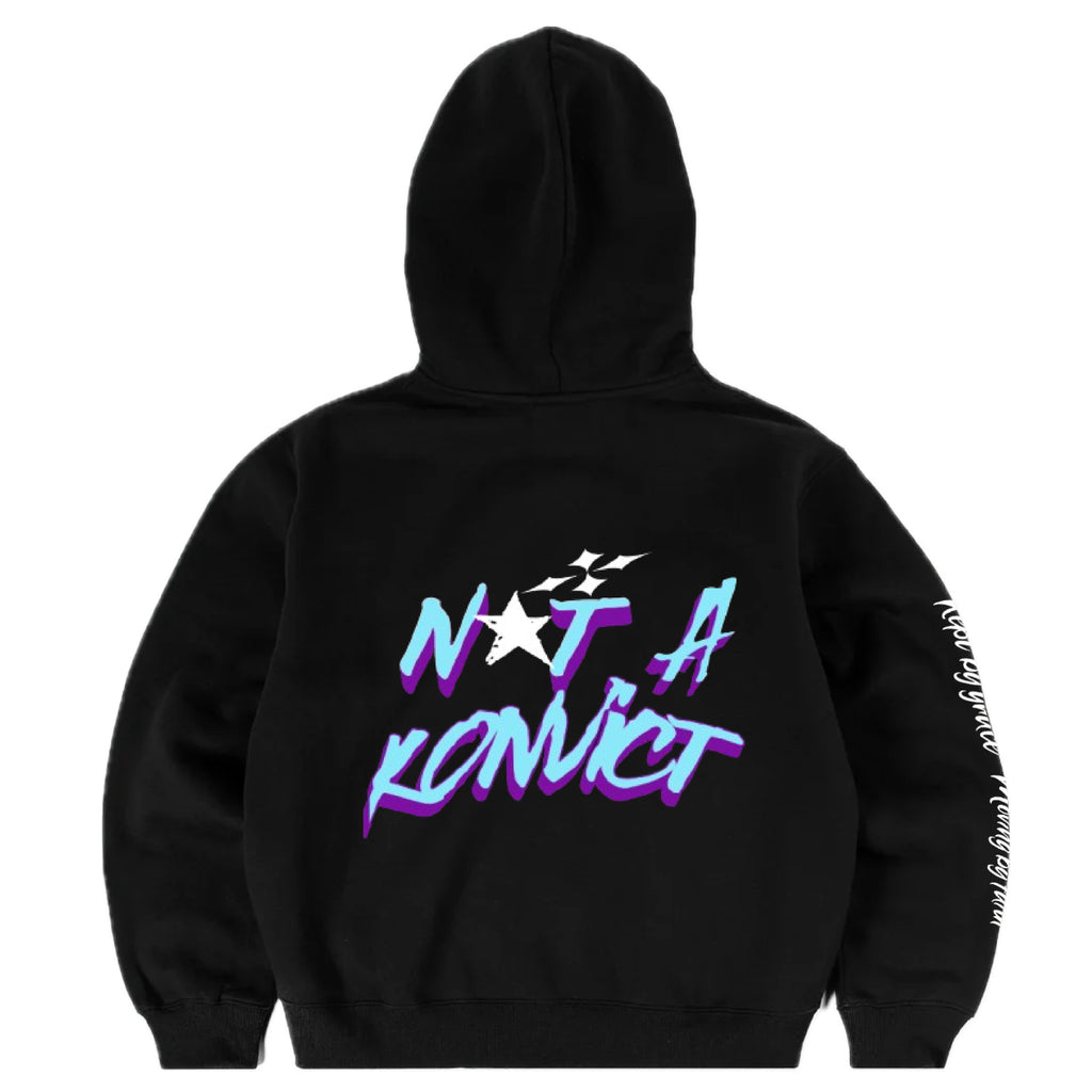Black Graffiti Zip-up hoodie