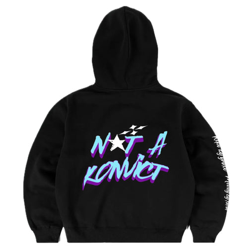 Black Graffiti Zip-up hoodie